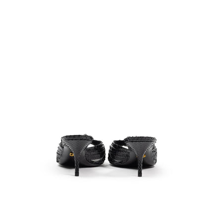 Dolce & Gabbana Black Snake Skin  Platform Sandals