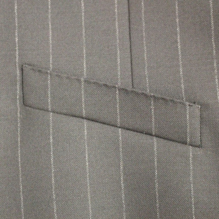 Dolce & Gabbana Black Striped Wool Logo Vest