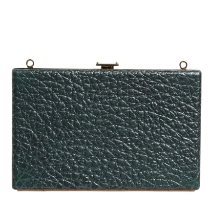 Dolce & Gabbana Black Leather Clutch Evening Crossbody Bag