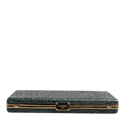 Dolce & Gabbana Black Leather Clutch Evening Crossbody Bag