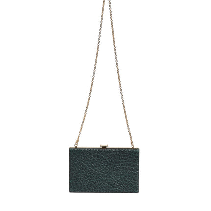 Dolce & Gabbana Black Leather Clutch Evening Crossbody Bag