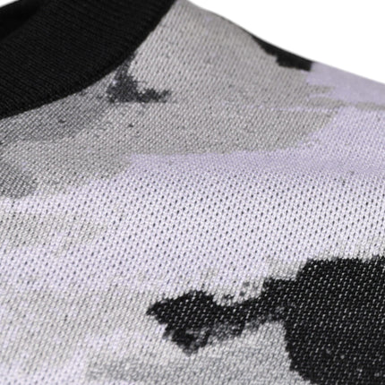 Dolce & Gabbana Multicolor Camouflage Crew Neck Men Pullover Sweater