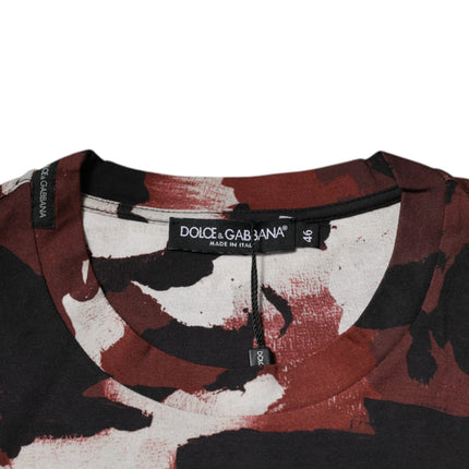 Dolce & Gabbana Multicolor Camouflage Crew Neck T-shirt