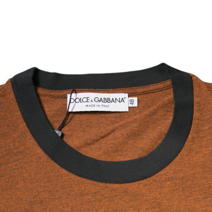 Dolce & Gabbana Brown DG Logo Polyester Crew Neck T-shirt