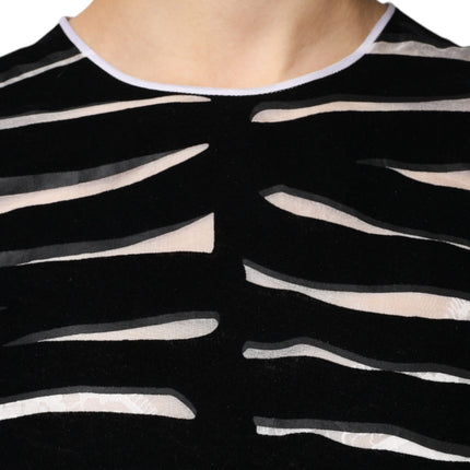 Dolce & Gabbana Black White Zebra A-line Sheath Mini Dress