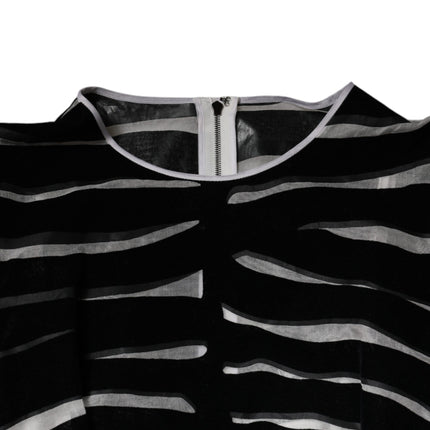 Dolce & Gabbana Black White Zebra A-line Sheath Mini Dress