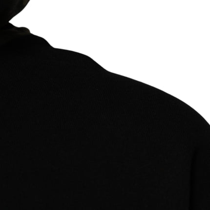 Dolce & Gabbana Black Camouflage Hooded Sweatshirt Sweater