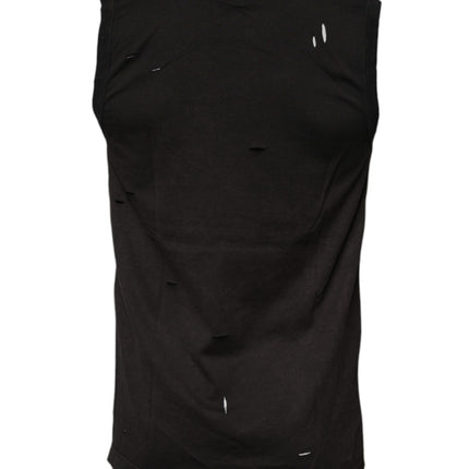 Dolce & Gabbana Black Sleeveless Round Neck Tank T-shirt