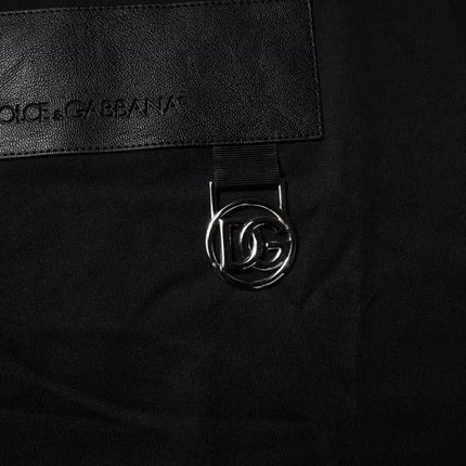 Dolce & Gabbana Black Logo Patch Cotton Crew Neck T-shirt