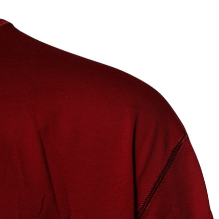 Dolce & Gabbana Red Logo Tape Cotton Crew Neck T-shirt