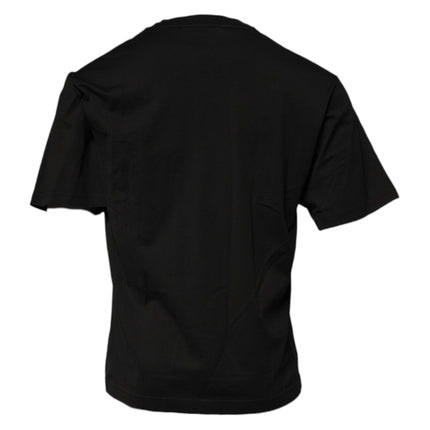 Dolce & Gabbana Black DG Logo Cotton Crew Neck T-shirt
