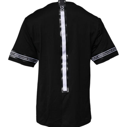 Dolce & Gabbana Black #DGMILLENNIALS Cotton Crew Neck T-shirt