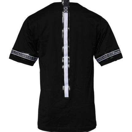 Dolce & Gabbana Black #DGMILLENNIALS Cotton Crew Neck T-shirt