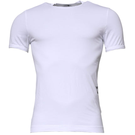 Dolce & Gabbana White Cotton Stretch Crewneck Underwear T-shirt