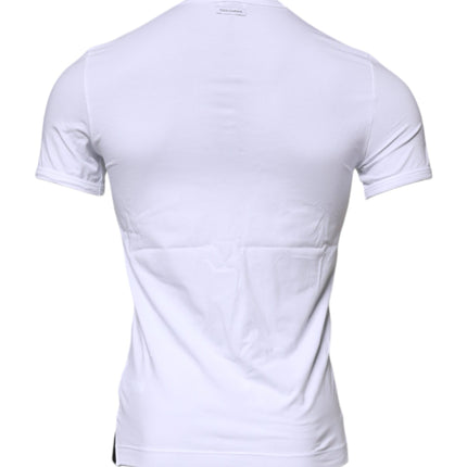 Dolce & Gabbana White Cotton Stretch Crewneck Underwear T-shirt