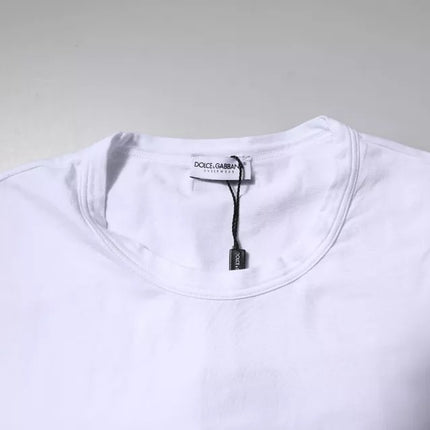Dolce & Gabbana White Cotton Stretch Crewneck Underwear T-shirt
