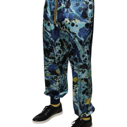 Dolce & Gabbana Multicolor Marble Print Jogger Men Sweatpants Pants