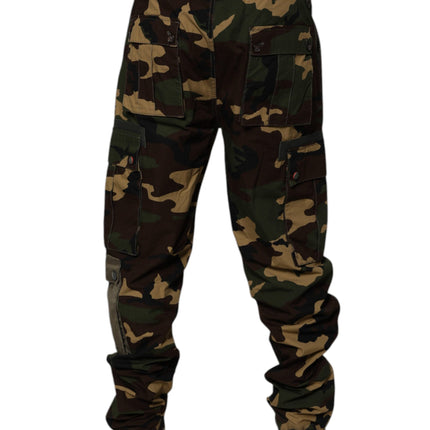 Dolce & Gabbana Multicolor Patchwork Camouflage Cargo Pants