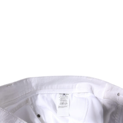 Dolce & Gabbana White Cotton Stretch Skinny Men Denim Jeans