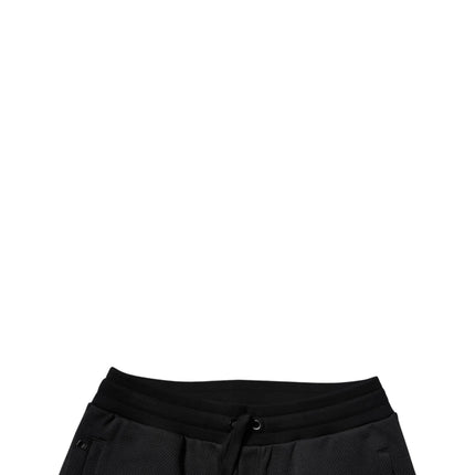 Dolce & Gabbana Black Polyester Men Jogger Sweatpants Pants