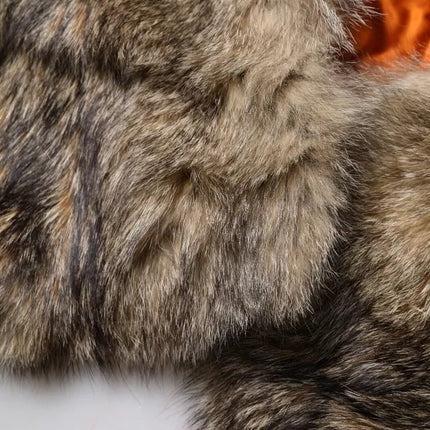 Dolce & Gabbana Brown Fur Shoulder Collar Neck Wrap Scarf