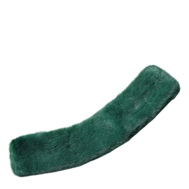 Dolce & Gabbana Green Mink Fur Collar Women Neck Wrap Scarf