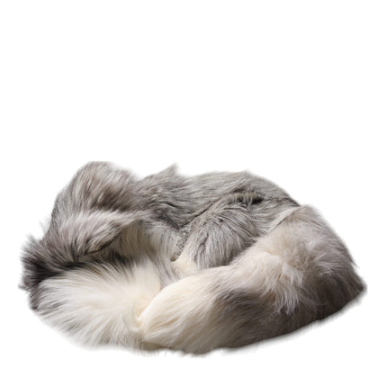 Dolce & Gabbana White Fox Fur Neck Wrap Warmer Winter Scarf