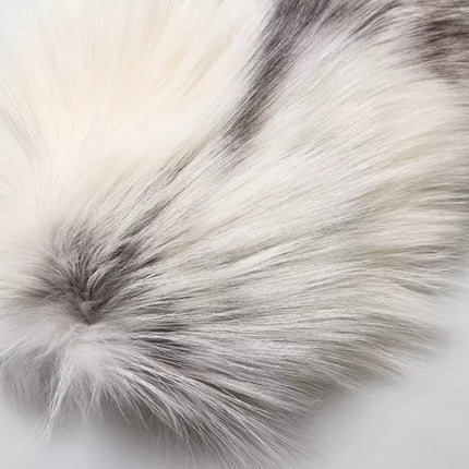 Dolce & Gabbana White Fox Fur Neck Wrap Warmer Winter Scarf
