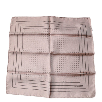 Dolce & Gabbana Pink Polka Dots Square Handkerchief Scarf