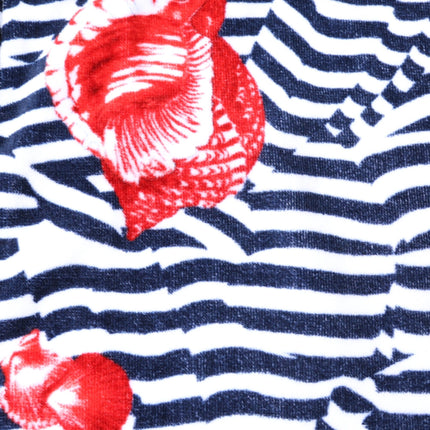 Dolce & Gabbana Multicolor Stripes Seashells Beach Towel