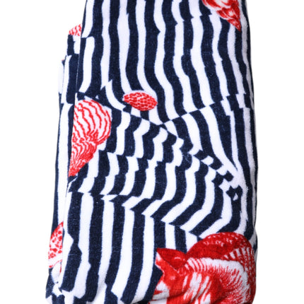 Dolce & Gabbana Multicolor Stripes Seashells Beach Towel
