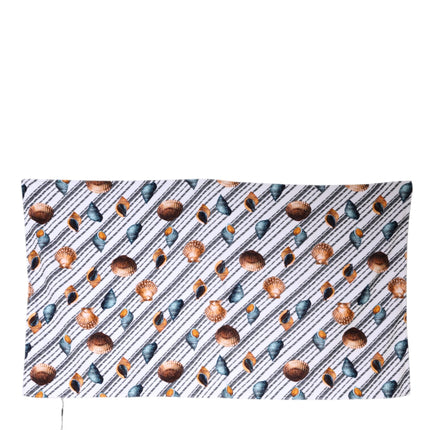 Dolce & Gabbana Multicolor Stripes Seashells Beach Towel