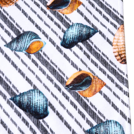 Dolce & Gabbana Multicolor Stripes Seashells Beach Towel