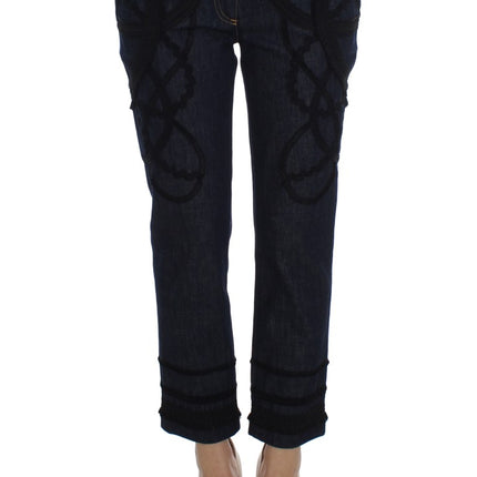 Dolce & Gabbana Blue Denim Cotton CAPRI Torero Jeans