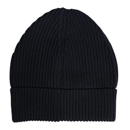 Dolce & Gabbana Blue Cashmere Knitted Winter Beanie Hat