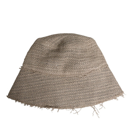 Dolce & Gabbana Beige Linen Wide Brim Bucket Hat