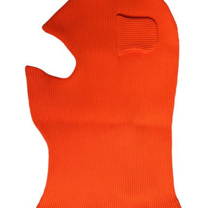 Dolce & Gabbana Orange Cotton Whole Head Wrap Balaclava Hat