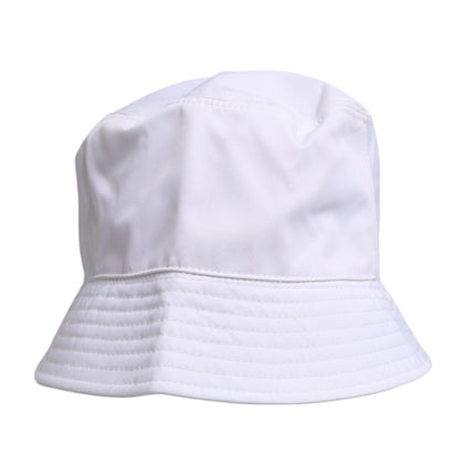 Dolce & Gabbana White Cotton Wide Brim Bucket Hat