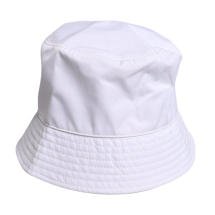 Dolce & Gabbana White Cotton Wide Brim Bucket Hat
