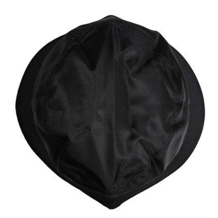 Dolce & Gabbana Black Cotton Wide Brim Bucket Hat