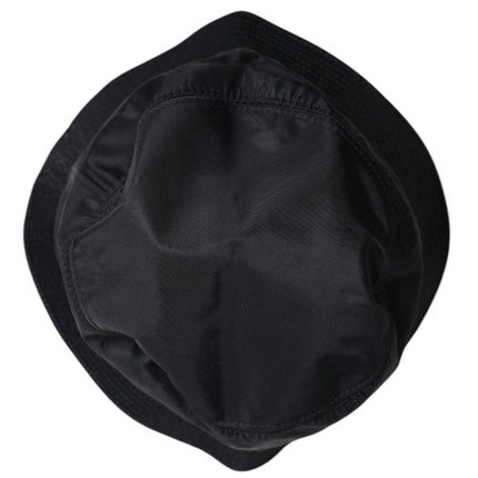 Dolce & Gabbana Black Cotton Wide Brim Bucket Hat
