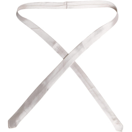 Dolce & Gabbana White Solid Silk Adjustable Necktie Tie