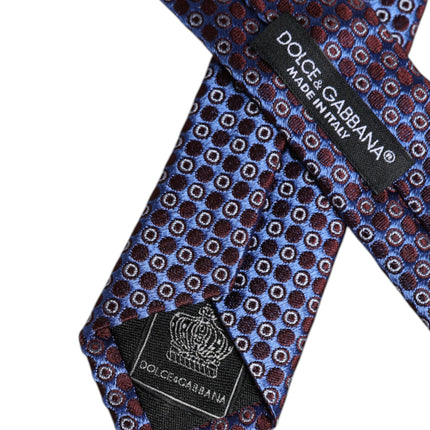 Dolce & Gabbana Multicolor Circles Silk Adjustable Necktie Tie