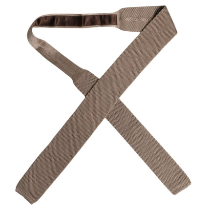 Dolce & Gabbana Brown Silk Adjustable Necktie Tie