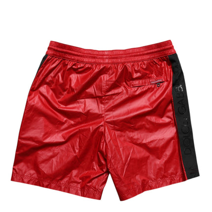Dolce & Gabbana Red Polyester Beachwear Shorts 2Pc Swimwear