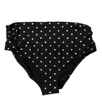 Dolce & Gabbana Black Polka Dot Swimsuit Bikini Bottom Swimwear