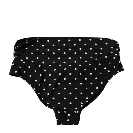 Dolce & Gabbana Black Polka Dot Swimsuit Bikini Bottom Swimwear