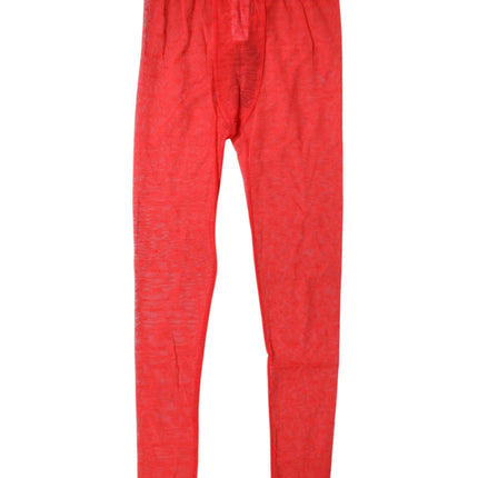 Dolce & Gabbana Red Logo Lace Lingerie Tight Pants Underwear