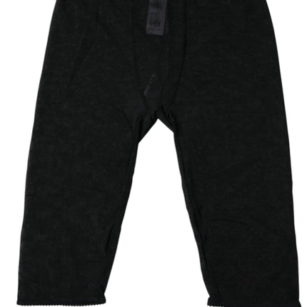Dolce & Gabbana Black Logo Lace Lingerie Cropped Tight Underwear