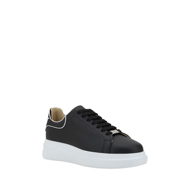 Philipp Plein Black Calf Leather Bos Taurus Low Top Sneakers